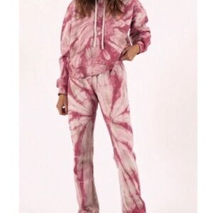 Pam & Gela Pink and White Tie-Dye Joggers and top set!